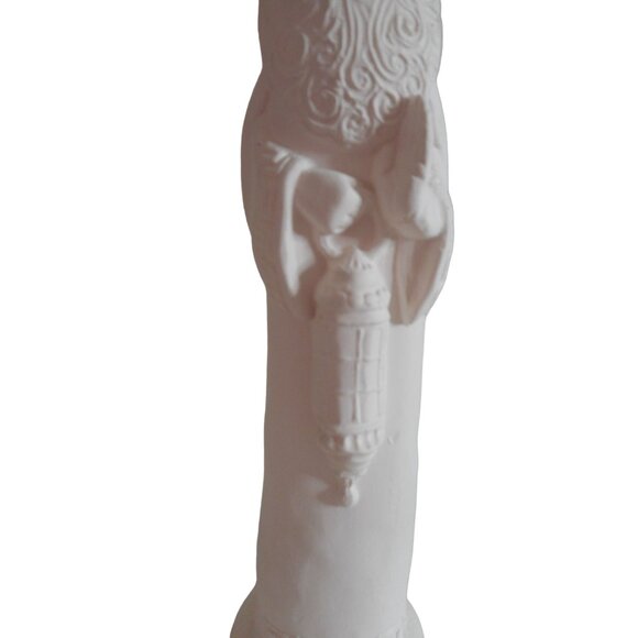 Ceramic Bisque Father Christmas 10” ready to paint or use as is Estate Find - Picture 3 of 6